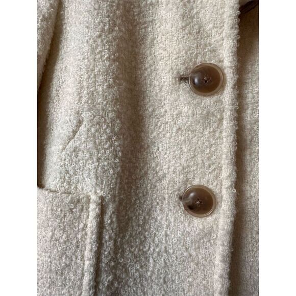 J. Crew Women's Ivory Teddy Coat Size 8 Winter Overcoat - Picture 3 of 4